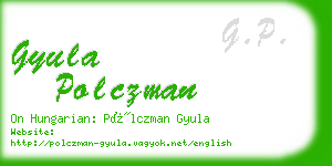 gyula polczman business card